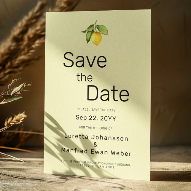Yellow Lemon  Save The Date (Creator Uploaded)