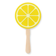 Yellow Lemon Slice Fun Summer Party Hand Fans