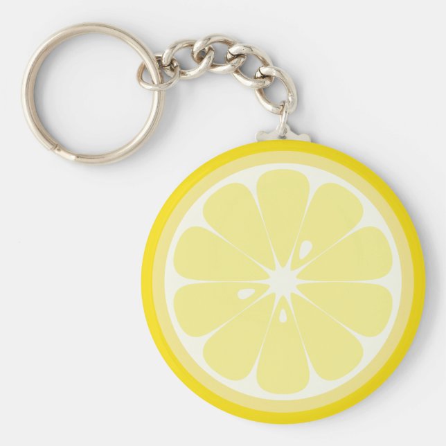 Yellow Lemon Slice Keychain (Front)