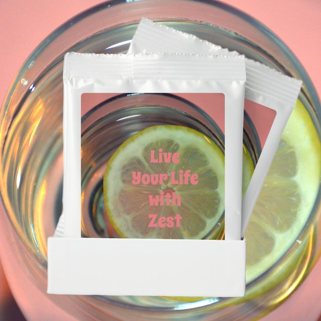 Yellow Lemon Slice on Pink Lemonade Drink Mix (Creator Uploaded)