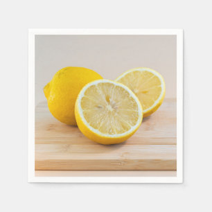 Yellow Lemon Slices Food Photography Still Life Napkins