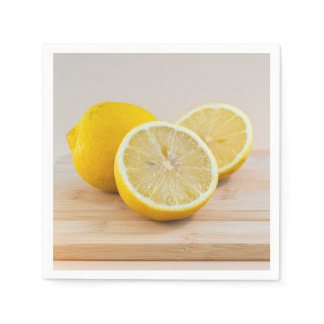 Yellow Lemon Slices Food Photography Still Life Napkins