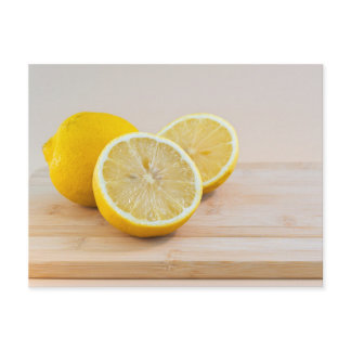 Yellow Lemon Slices Food Photography Still Life Postcard