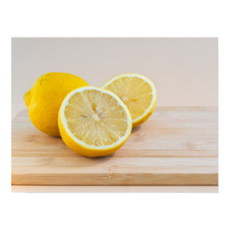 Yellow Lemon Slices Food Photography Still Life Poster