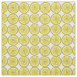 yellow lemon slices pattern fabric