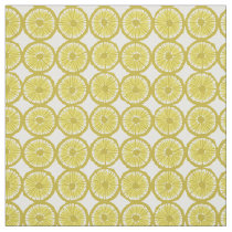 yellow lemon slices pattern fabric