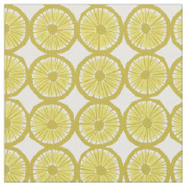yellow lemon slices pattern modern print fabric