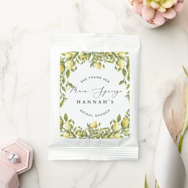 Yellow Lemon Sorrento Mediterranean Bridal Shower Lemonade Drink Mix (Wedding)