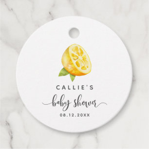 Yellow Lemon Summer Baby Shower  Favor Tags