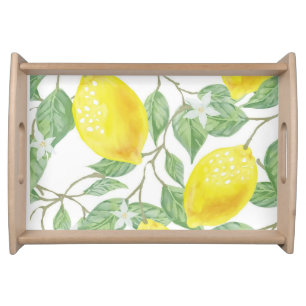Yellow Lemon Tree Serving Tray