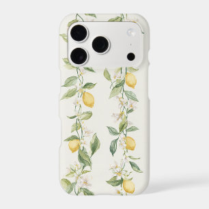 Yellow Lemon Vines Floral iPhone 17 Pro Case