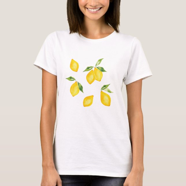 Yellow lemon watercolor T-Shirt (Front)