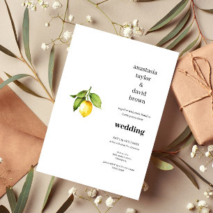 Yellow Lemon Wedding Invitation