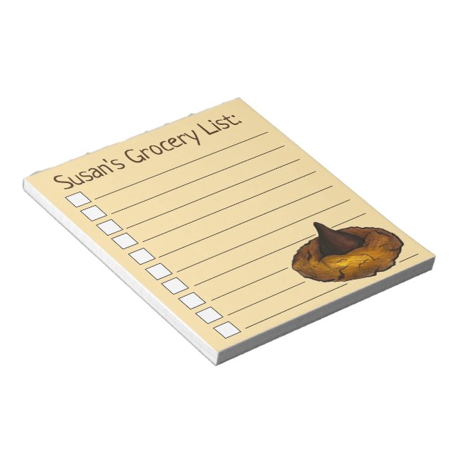 Yellow Lemonade Pitcher Personalized Grocery List Notepad (Angled)