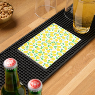 Yellow Lemons Bar Mat