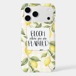 Yellow Lemons Bloom Where You Are Planted iPhone 17 Pro Max Case