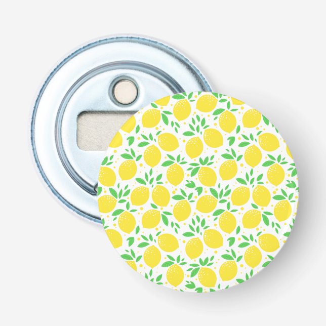Yellow Lemons Bottle Opener (Front)