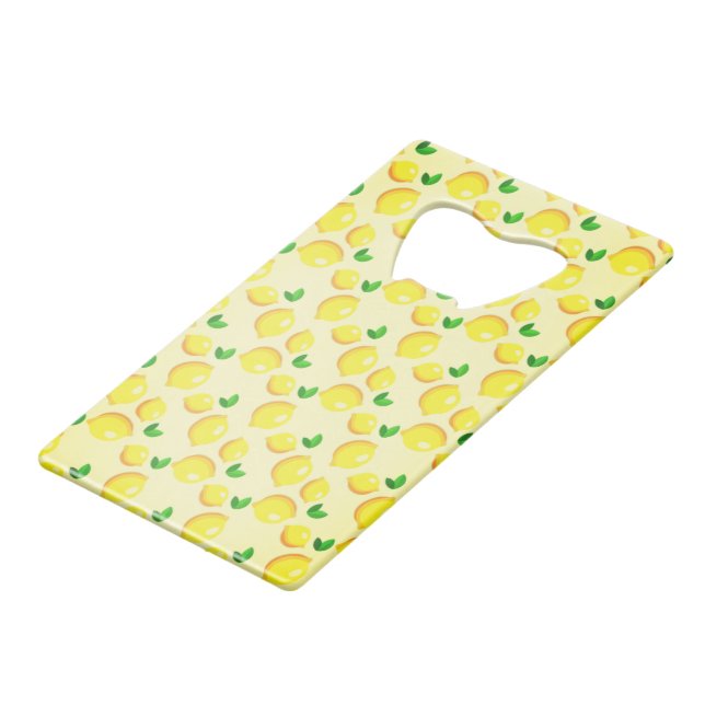 Yellow Lemons Bottle Opener (Front Angled)