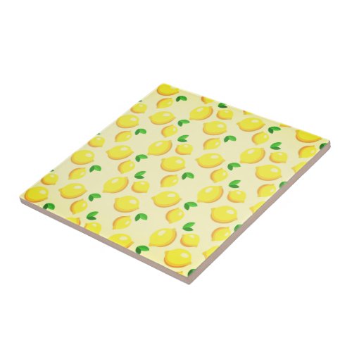 Yellow Lemons Ceramic Tile