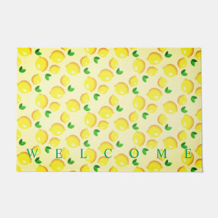 Yellow Lemons Doormat Welcome