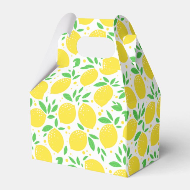 Yellow Lemons Favor Box (Front Side)