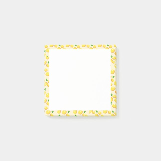 Yellow Lemons Framed Post it Notes (Front)