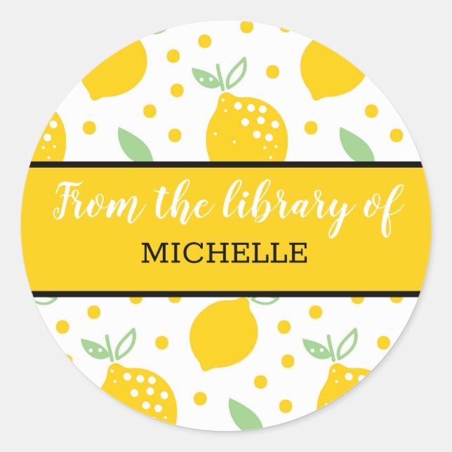 Yellow Lemons From The Library Of  Bookplate (Front)