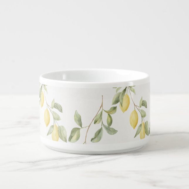 Yellow Lemons Fruit   Bowl (Center)