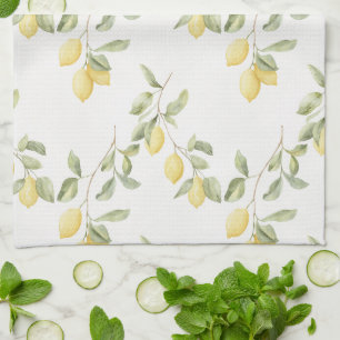 Yellow Lemons Fruit Kitchen Towel