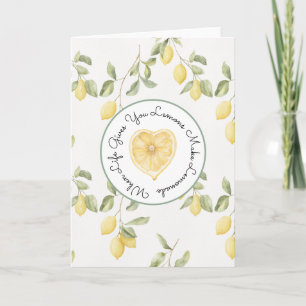 Yellow Lemons Fruit Lemonade Card