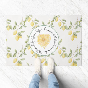 Yellow Lemons Fruit Lemonade Doormat