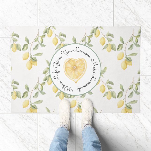 Yellow Lemons Fruit Lemonade Doormat (Indoor)
