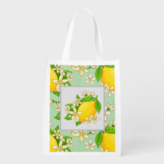 yellow lemons grocery bag