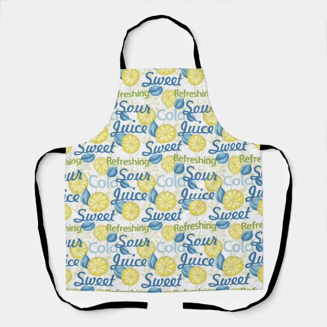 Yellow Lemons, Juice, Refreshing, Sweet, Sour Apron (Front)