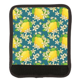 yellow lemons luggage handle wrap