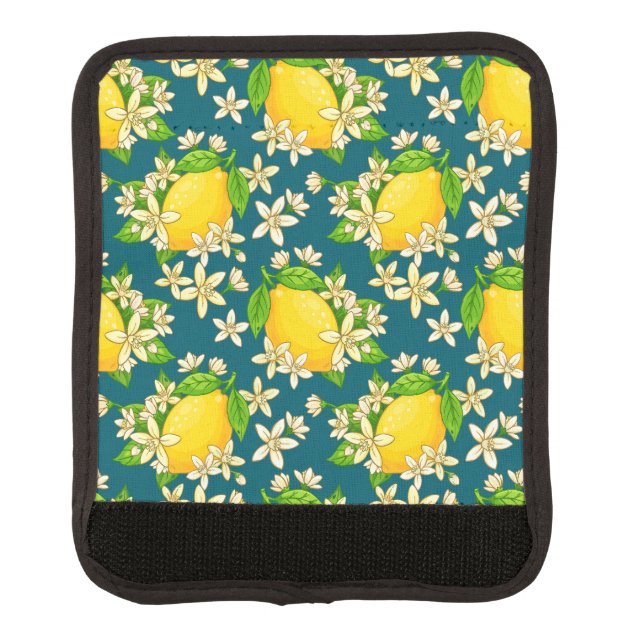 yellow lemons luggage handle wrap (Front)