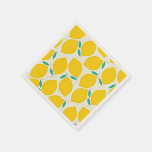 Yellow Lemons Pattern Napkins
