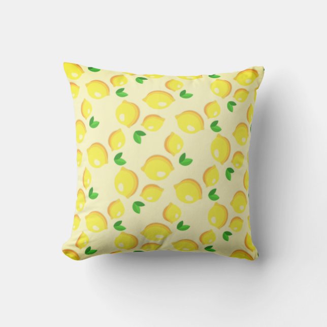 Yellow Lemons Pillow (Front)