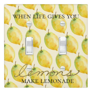 Yellow Lemons Quote Light Switch Cover