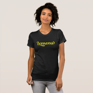 Yellow LEMONS Retro Type Graphic Fresh Fashion T-Shirt