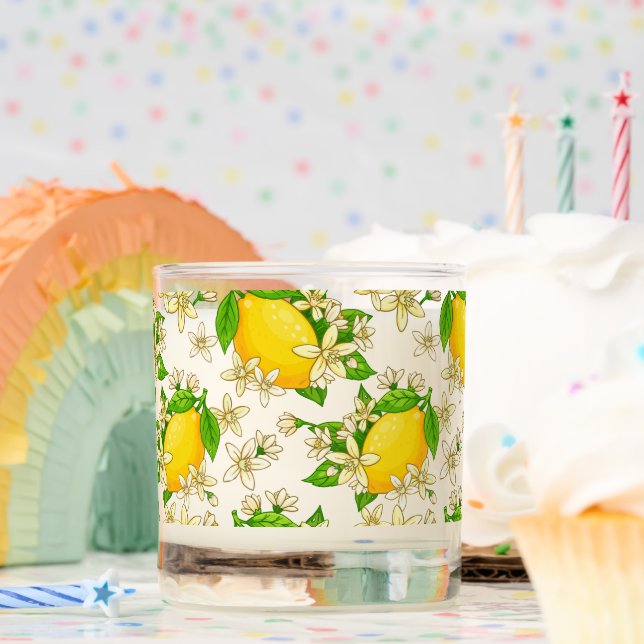 yellow lemons scented candle (Birthday)