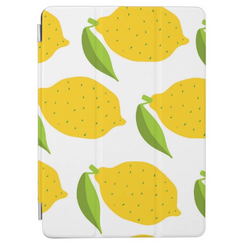 Yellow lemons seamless artistic pattern iPad air cover