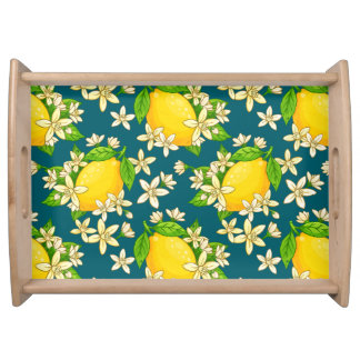 yellow lemons serving tray