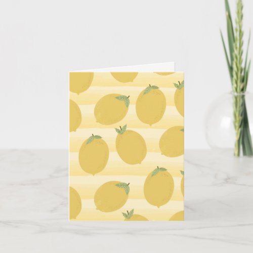 Yellow Lemons Summer Fruit Bright Birthday Party Card