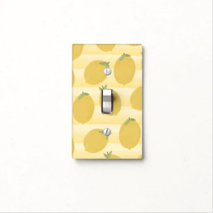 Yellow Lemons Summer Fruit Watercolor Fun Bright Light Switch Cover