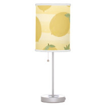 Yellow Lemons Summer Fruit Watercolor Fun Bright Table Lamp
