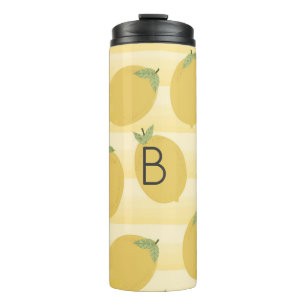 Yellow Lemons Summer Fruit Watercolor Fun Bright Thermal Tumbler