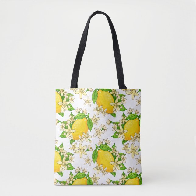 yellow lemons tote bag (Front)