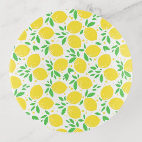 Yellow Lemons Trinket Tray