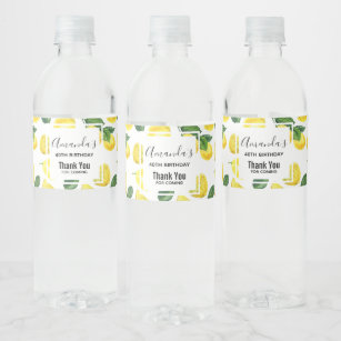 Yellow Water Bottle Labels | Zazzle
